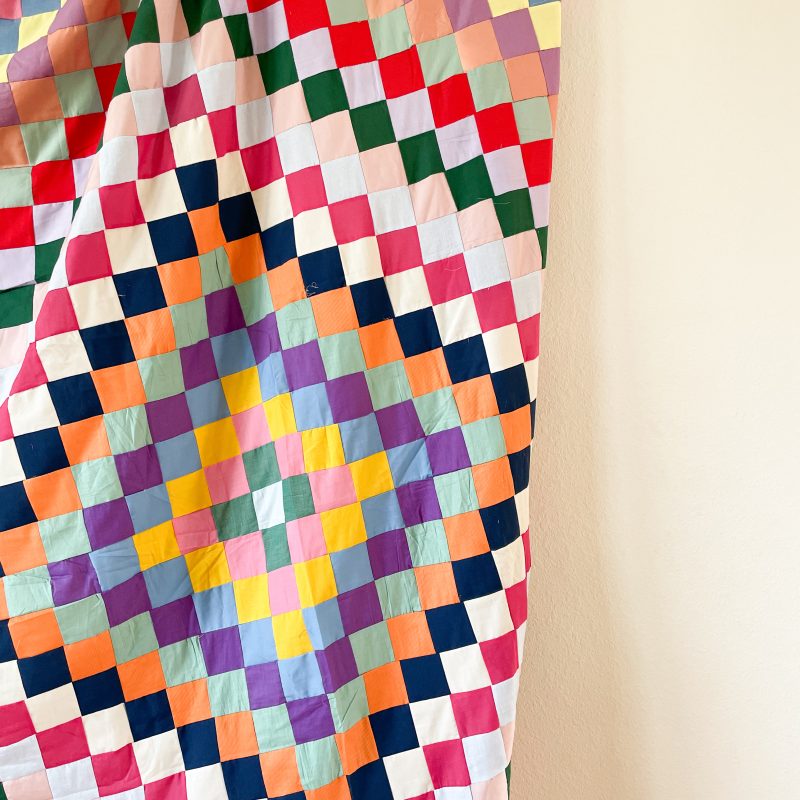 Retro Trip Around the World Quilt TOP